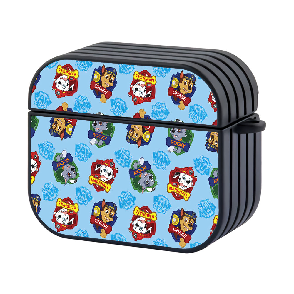 Paw Patrol Blue Background Hard Plastic Case Cover For Apple Airpods 3 - Ezzystore