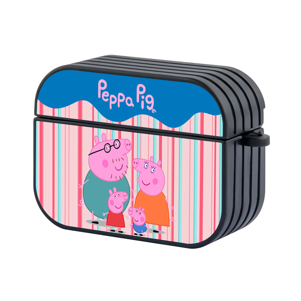 Peppa Pig Warmness of Family Hard Plastic Case Cover For Apple Airpods Pro 2 - Ezzystore