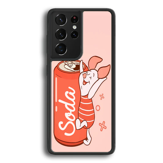 Piglet Winnie The Pooh Favorite Sodas Samsung Galaxy S21 Ultra Case - Ezzystore