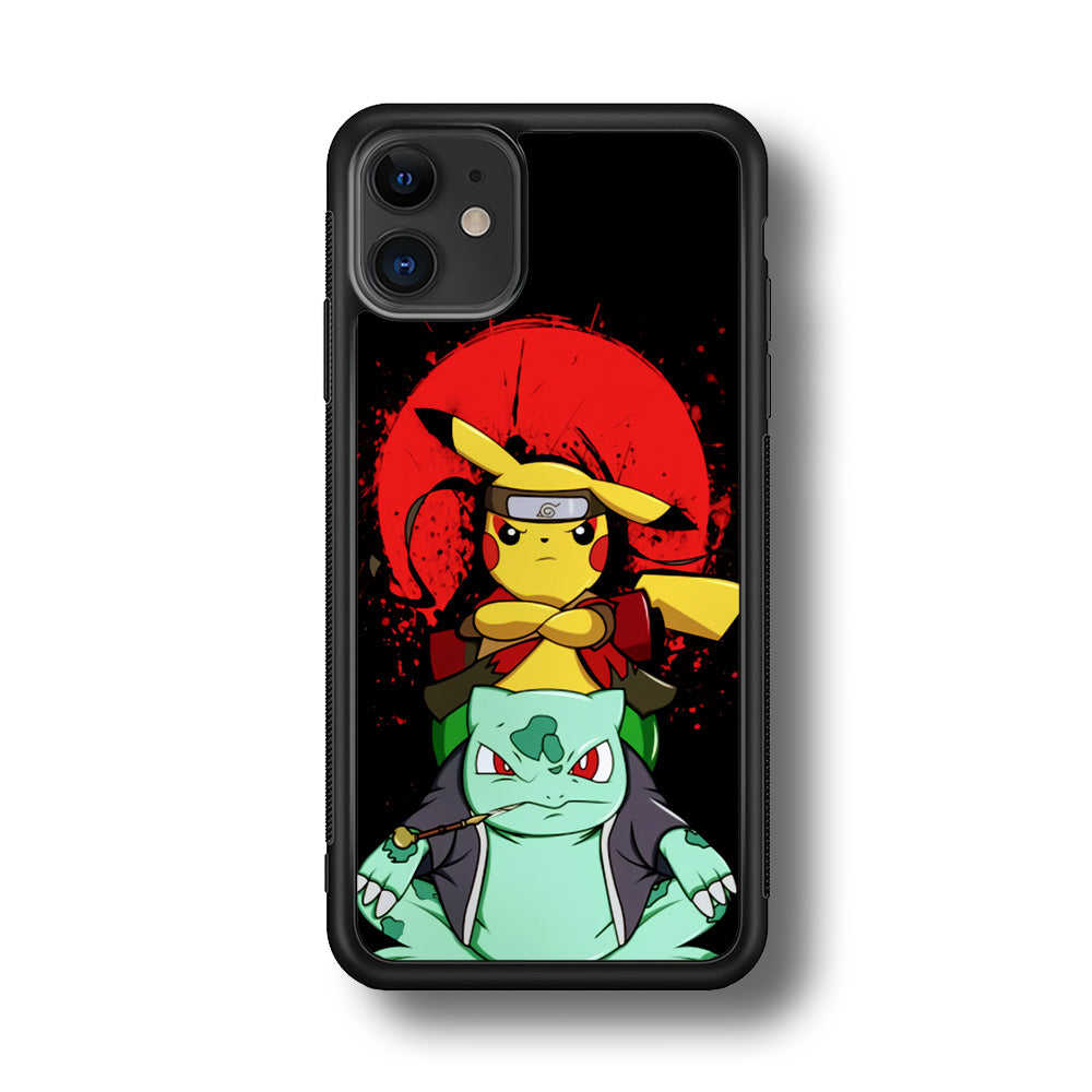 Pikachu Cosplay Naruto And Gamabunta iPhone 11 Case