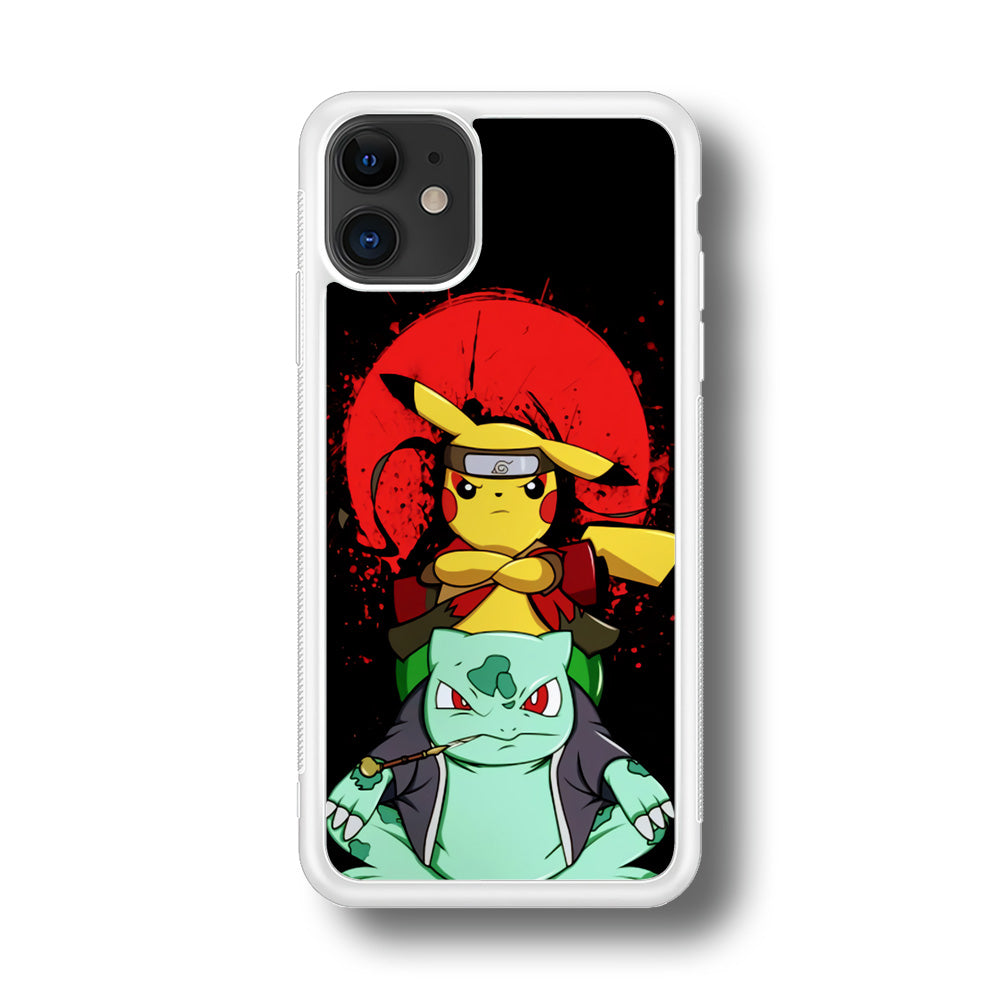 Pikachu Cosplay Naruto And Gamabunta iPhone 11 Case