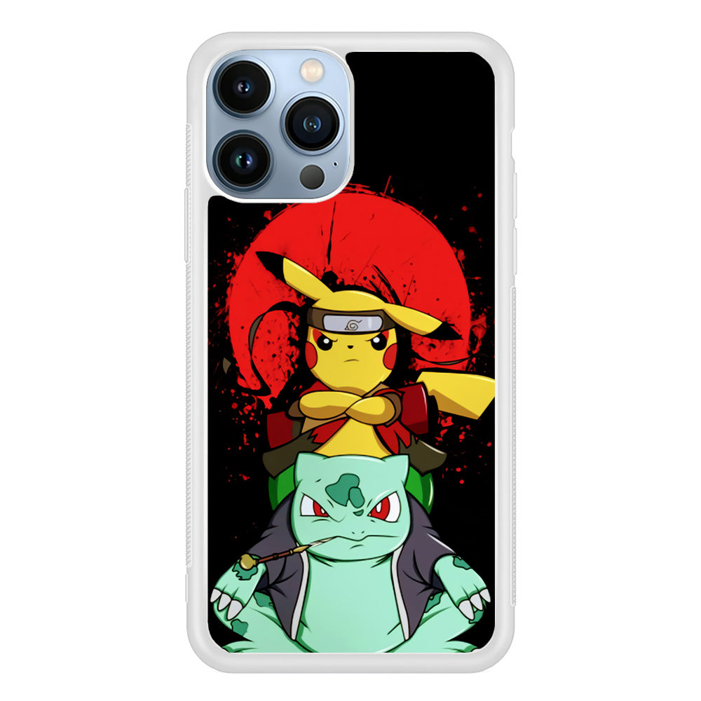 Pikachu Cosplay Naruto And Gamabunta iPhone 14 Pro Case