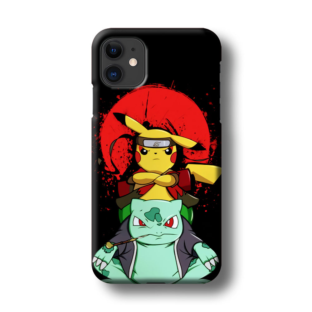 Pikachu Cosplay Naruto And Gamabunta iPhone 11 Case