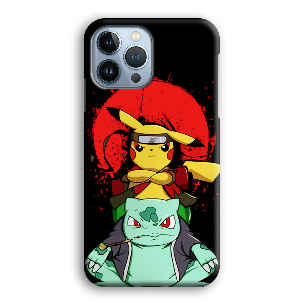 Pikachu Cosplay Naruto And Gamabunta iPhone 14 Pro Case