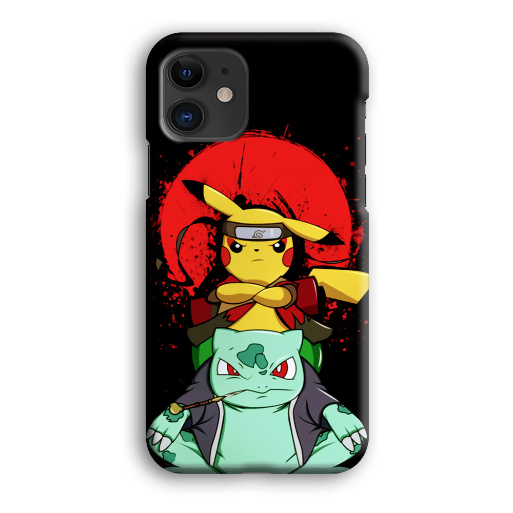 Pikachu Cosplay Naruto And Gamabunta iPhone 12 Case