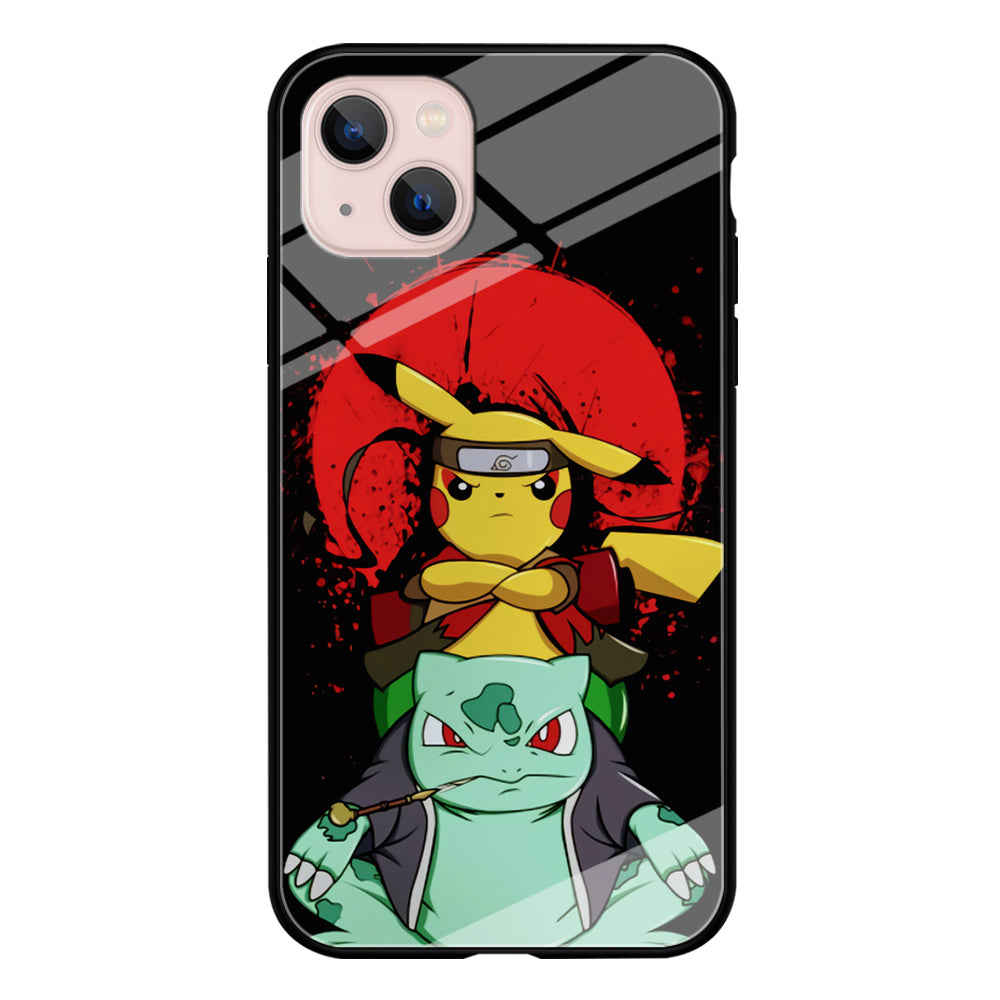 Pikachu Cosplay Naruto And Gamabunta iPhone 13 Case