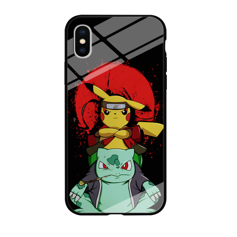 Pikachu Cosplay Naruto And Gamabunta iPhone XS Case