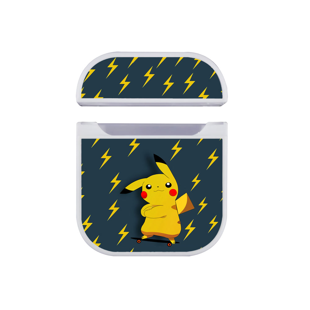 Pikachu Skateboard Hard Plastic Case Cover For Apple Airpods