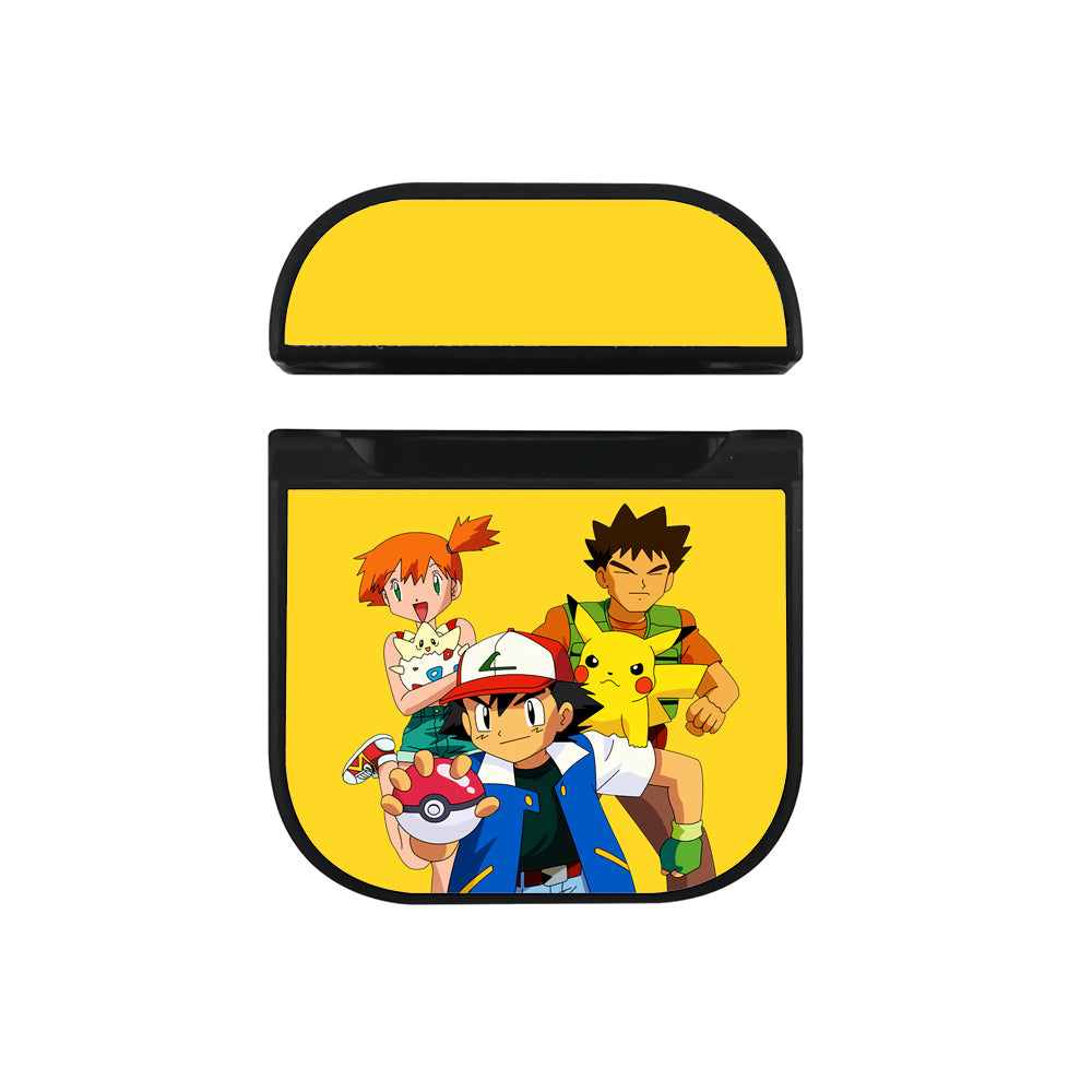 Pokemon Ash Ketchum Team Hard Plastic Case Cover For Apple Airpods