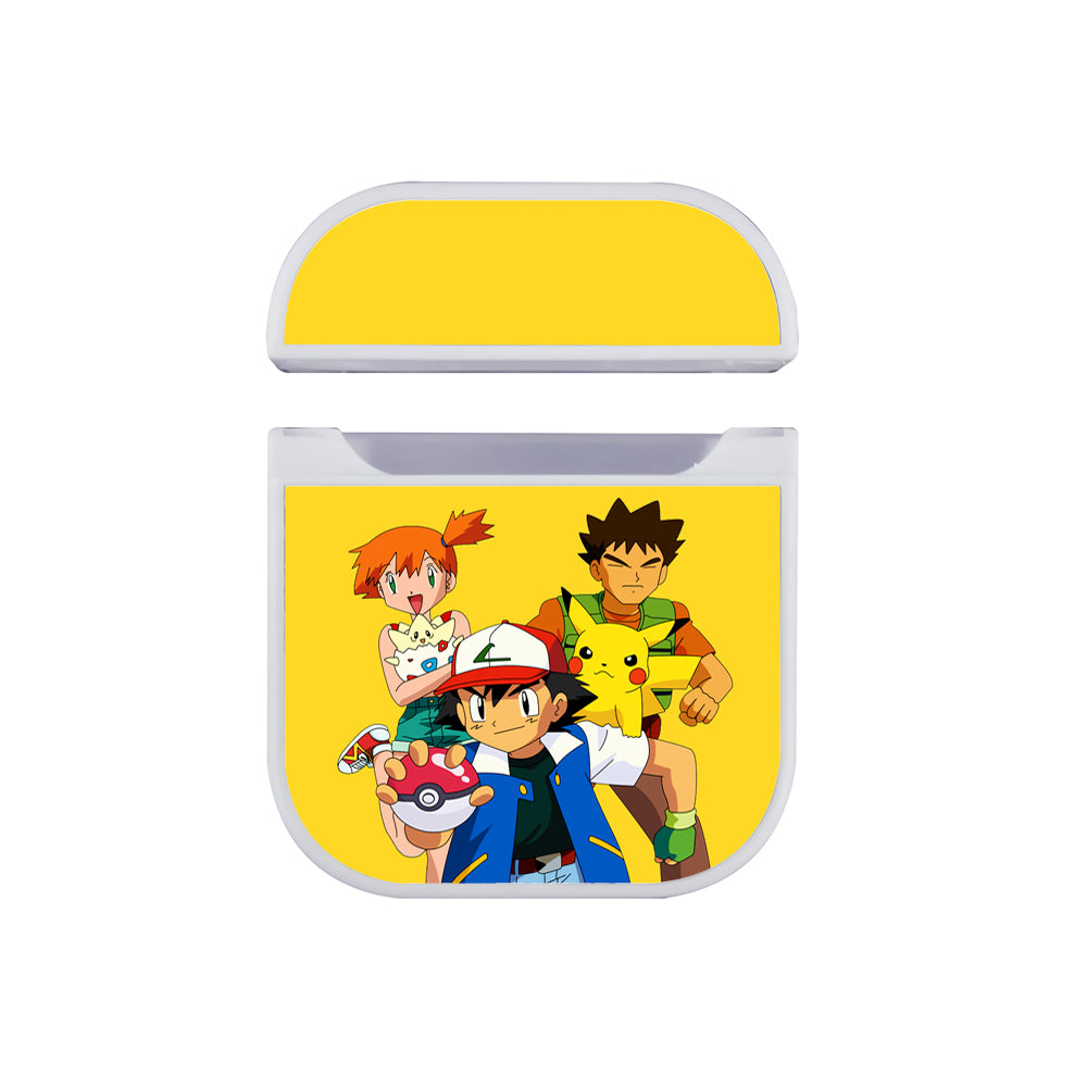 Pokemon Ash Ketchum Team Hard Plastic Case Cover For Apple Airpods
