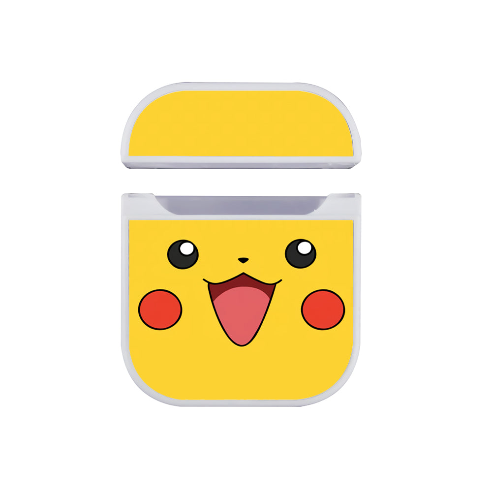 Pokemon Pikachu Face Hard Plastic Case Cover For Apple Airpods