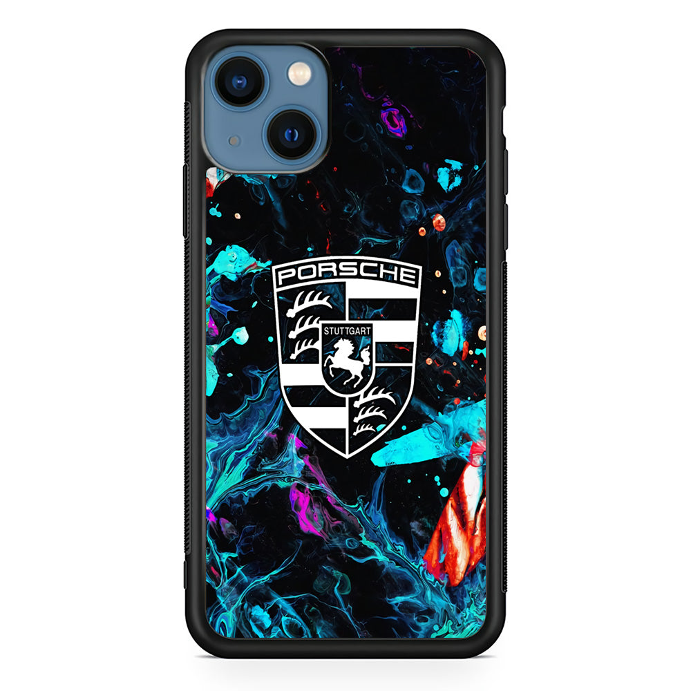 Porsche Logo Marble iPhone 15 Plus Case - Ezzystore