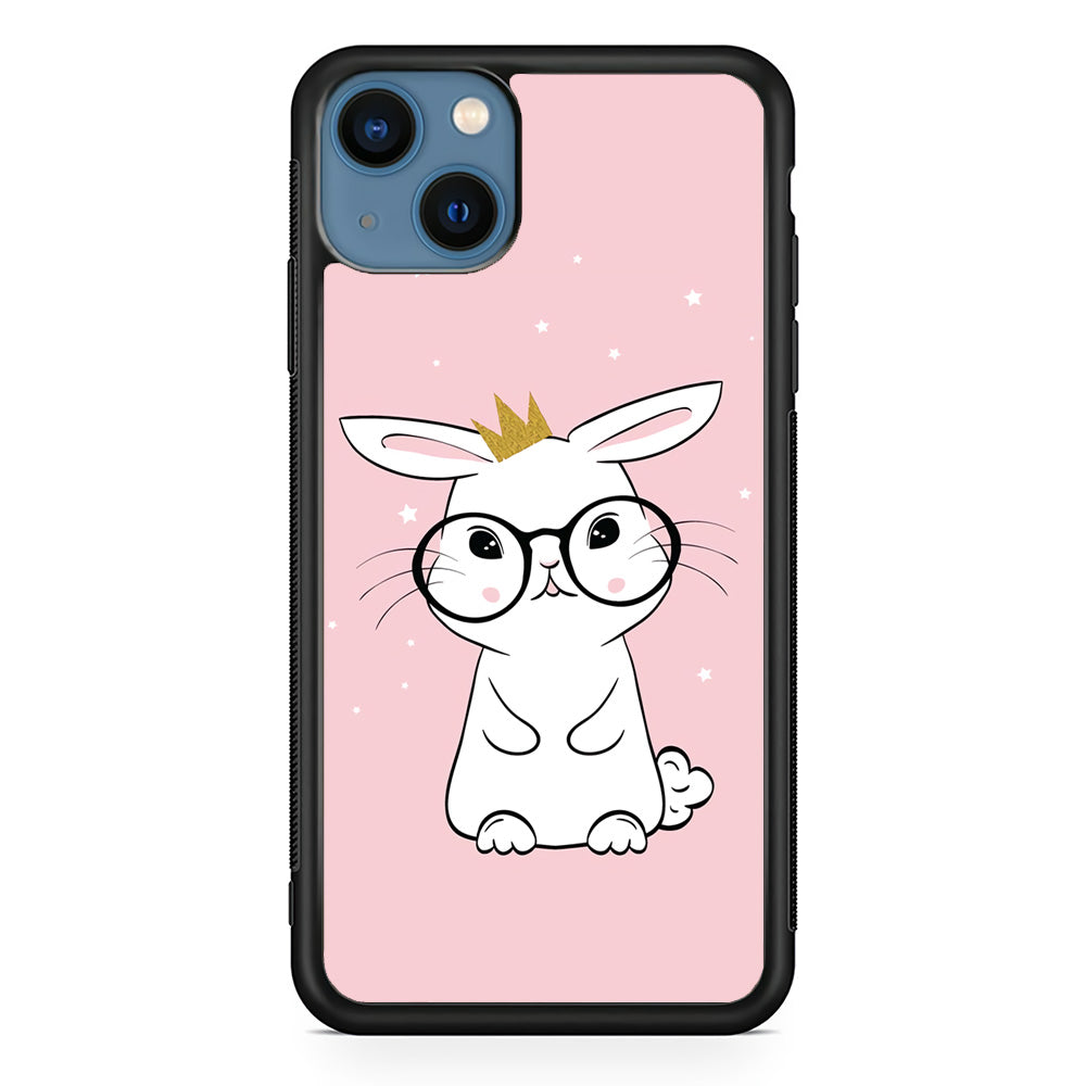 Rabbit Eyeglasses King iPhone 14 Case