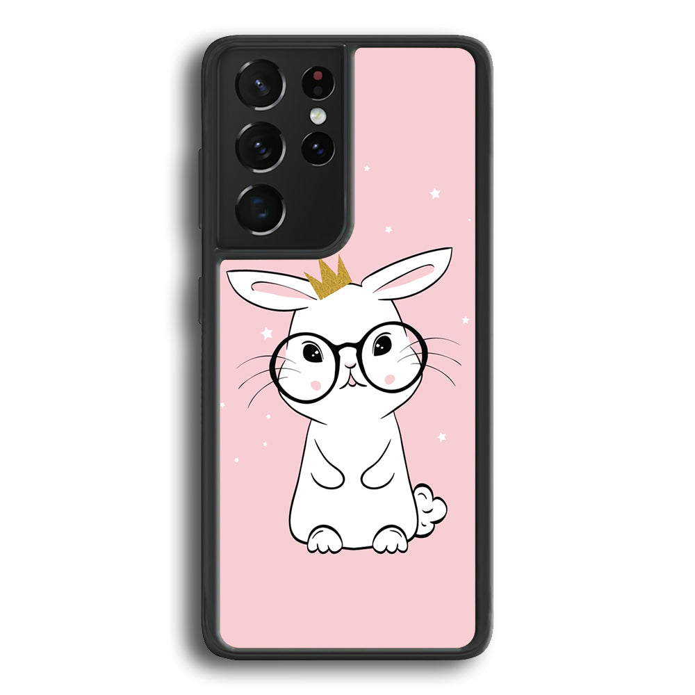 Rabbit Eyeglasses King Samsung Galaxy S23 Ultra Case - Ezzystore