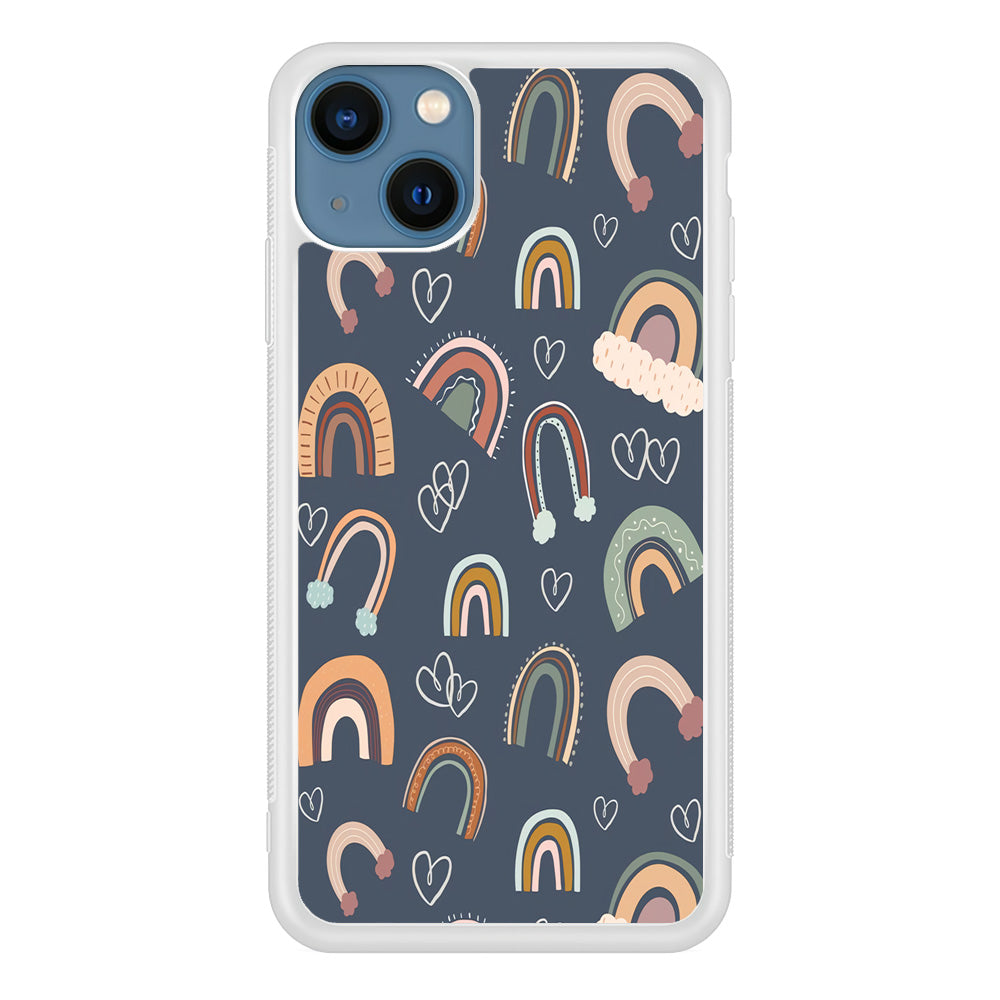 Rainbow Aesthetic Navy iPhone 15 Case
