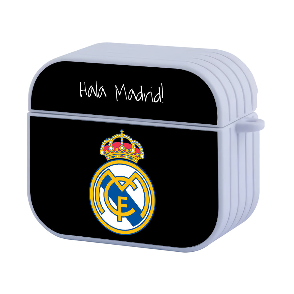 Real Madrid Hala Madrid Word Hard Plastic Case Cover For Apple Airpods 3