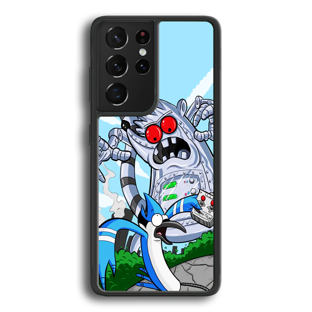 Regular Show Mordecai Battle Rigby Robot Samsung Galaxy S23 Ultra Case - Ezzystore