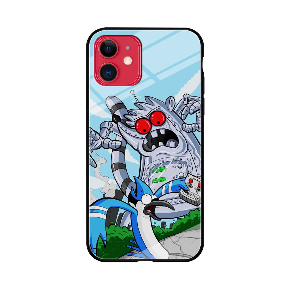 Regular Show Mordecai Battle Rigby Robot iPhone 11 Case