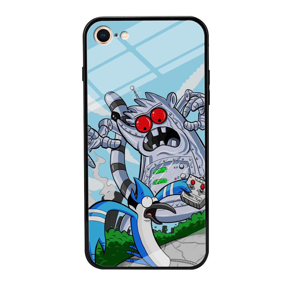 Regular Show Mordecai Battle Rigby Robot iPhone 7 Case