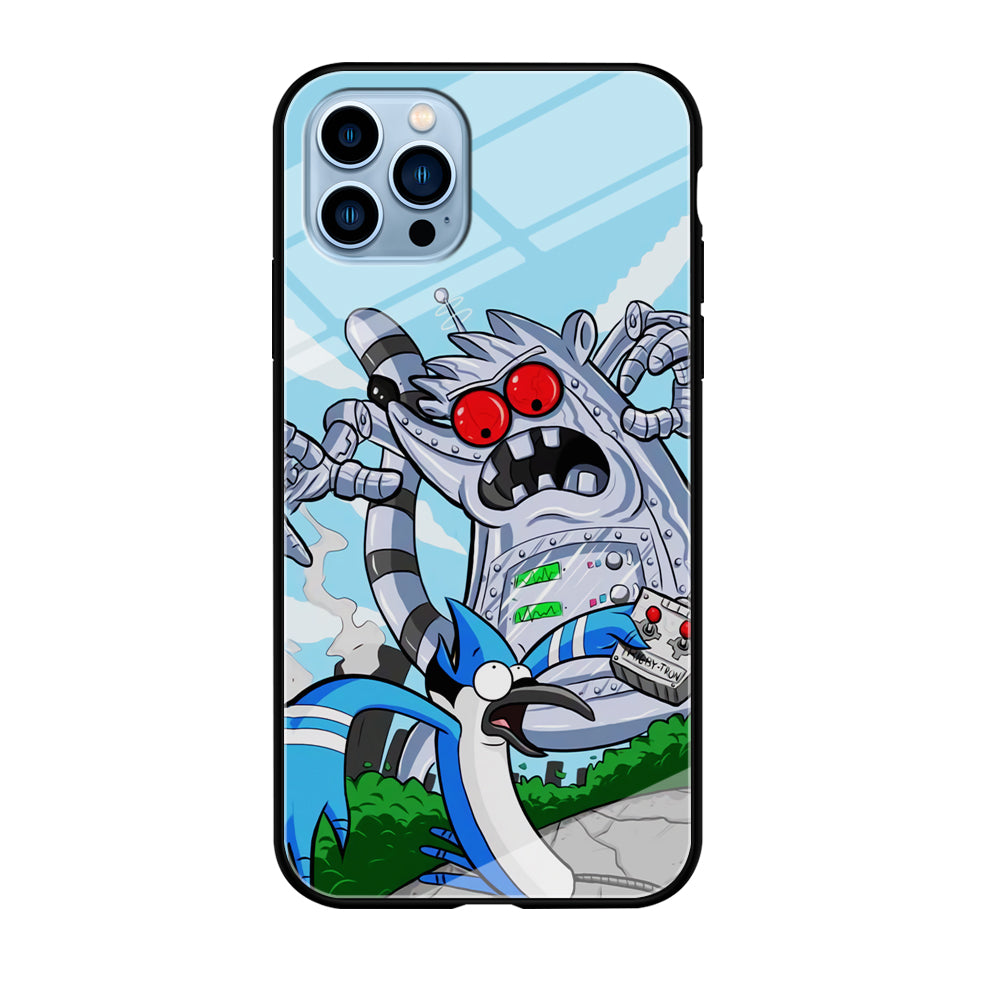 Regular Show Mordecai Battle Rigby Robot iPhone 12 Pro Max Case
