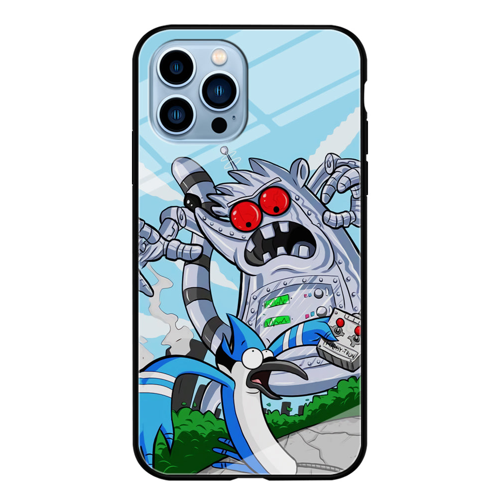 Regular Show Mordecai Battle Rigby Robot iPhone 14 Pro Case