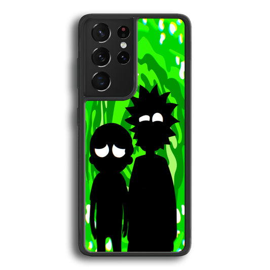 Rick And Morty Silhouette Of Slime Samsung Galaxy S21 Ultra Case