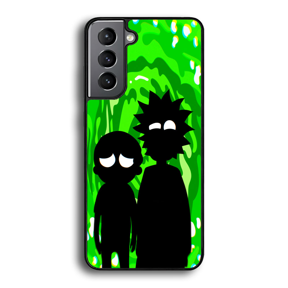 Rick And Morty Silhouette Of Slime Samsung Galaxy S22 Plus Case - Ezzystore