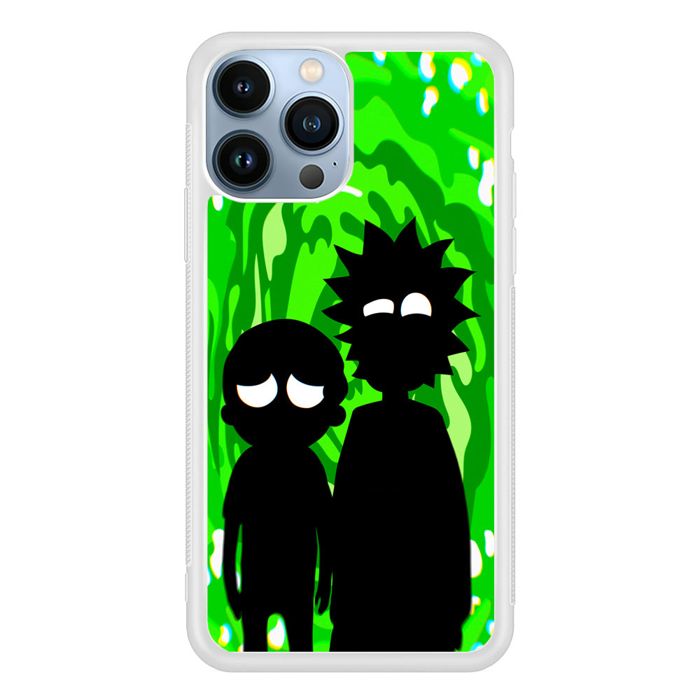 Rick And Morty Silhouette Of Slime iPhone 14 Pro Case