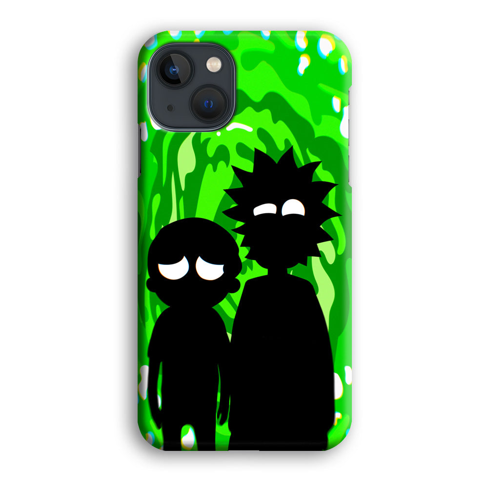 Rick And Morty Silhouette Of Slime iPhone 15 Case
