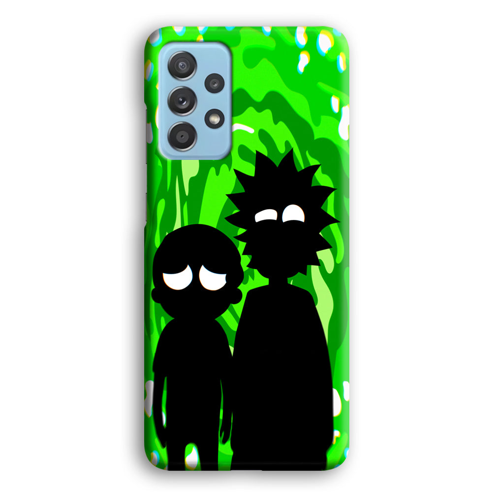 Rick And Morty Silhouette Of Slime Samsung Galaxy A52 Case