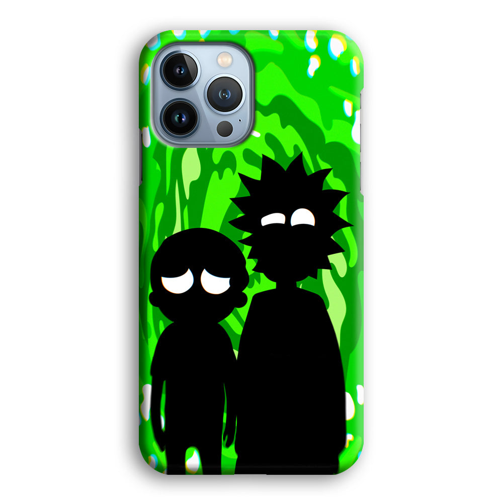 Rick And Morty Silhouette Of Slime iPhone 14 Pro Case