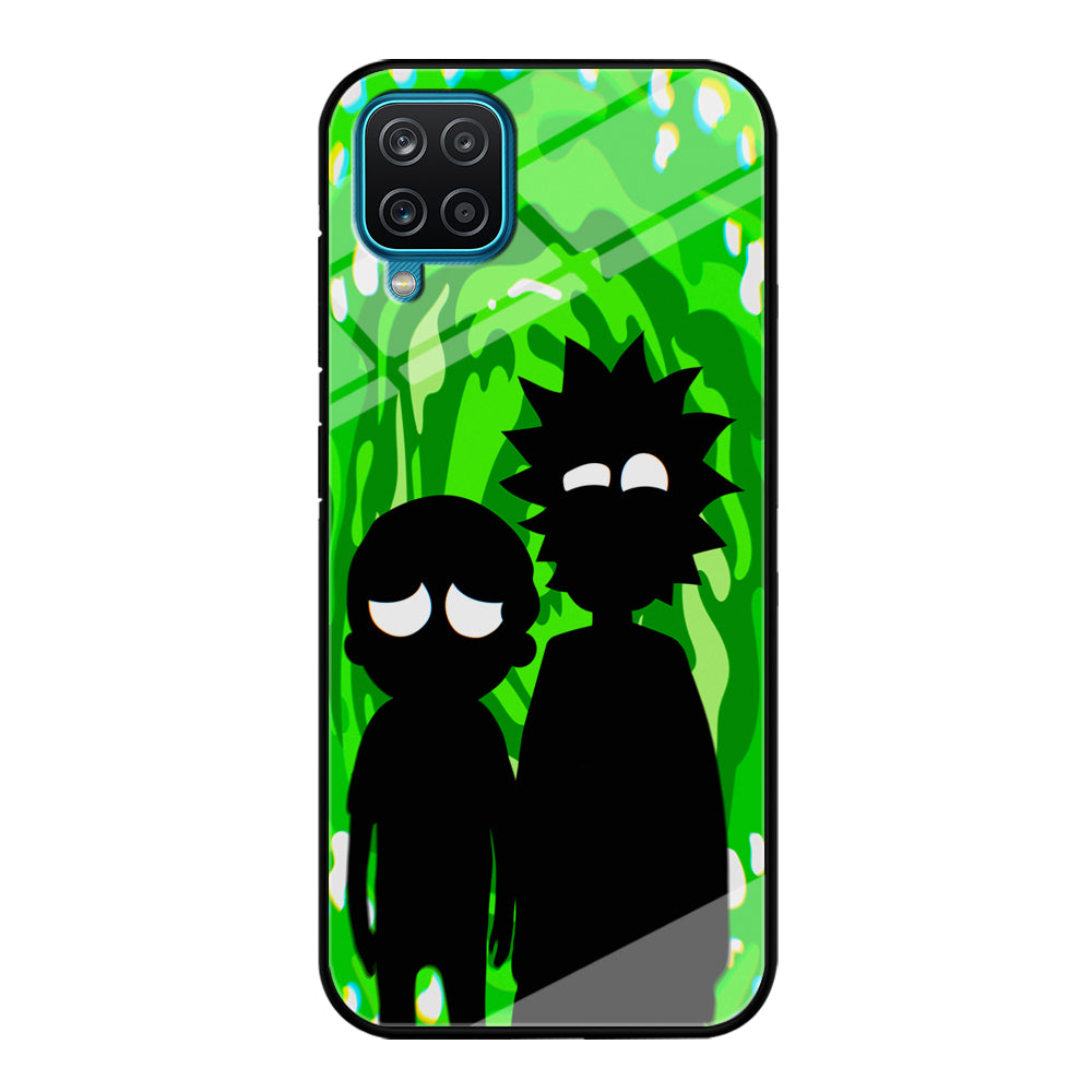 Rick And Morty Silhouette Of Slime Samsung Galaxy A12 Case