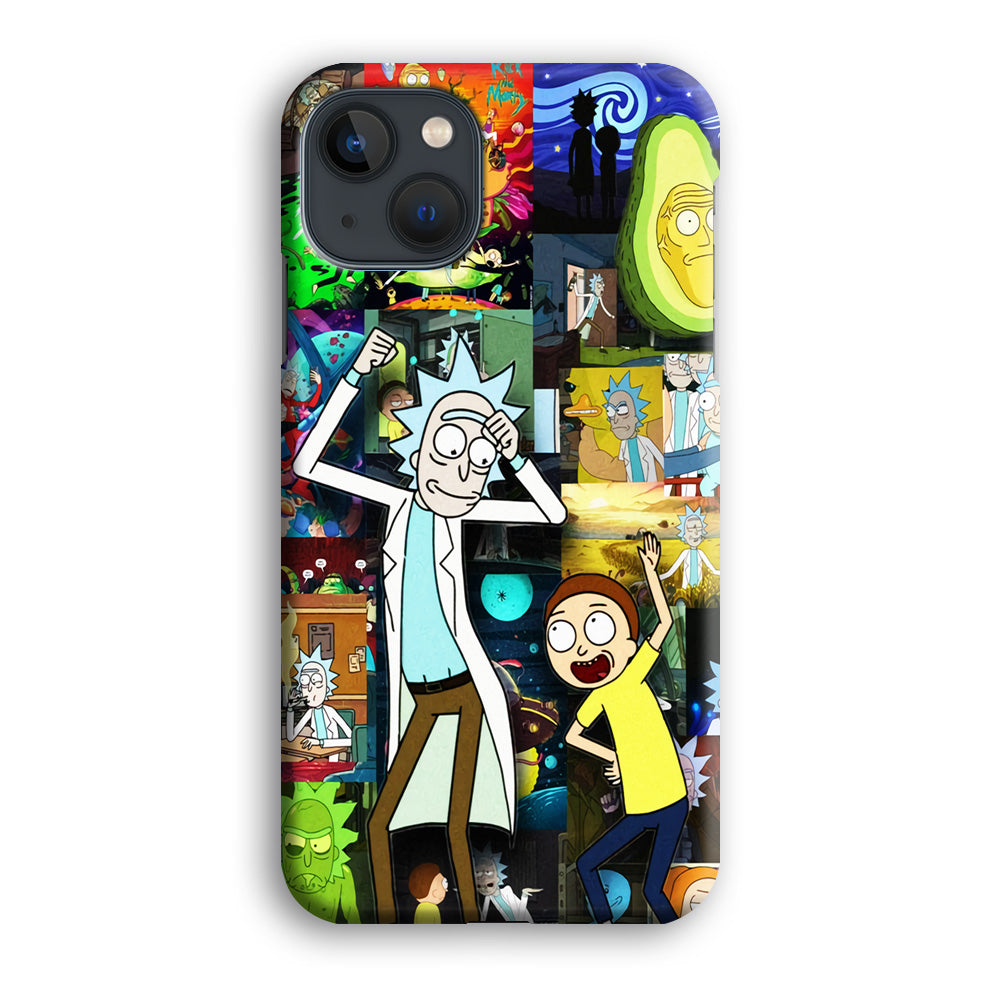 Rick and Morty Dance In Collage iPhone 14 Plus Case