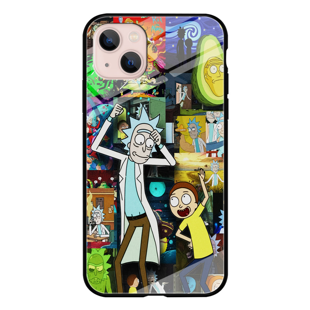 Rick and Morty Dance In Collage iPhone 14 Plus Case