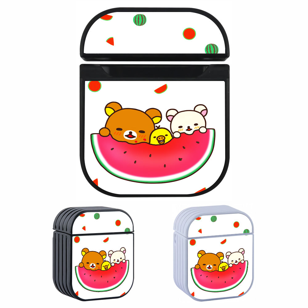 Rilakkuma Family Watermelon Hard Plastic Case Cover For Apple Airpods