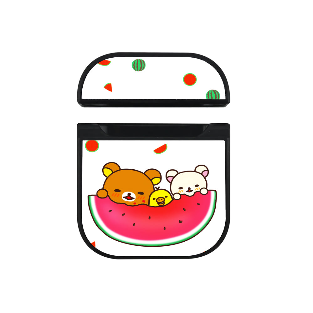 Rilakkuma Family Watermelon Hard Plastic Case Cover For Apple Airpods
