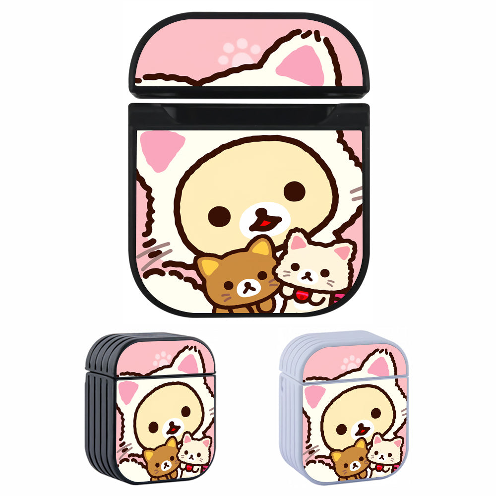 Rilakkuma Korilakkuma Cat Cosplay Hard Plastic Case Cover For Apple Airpods