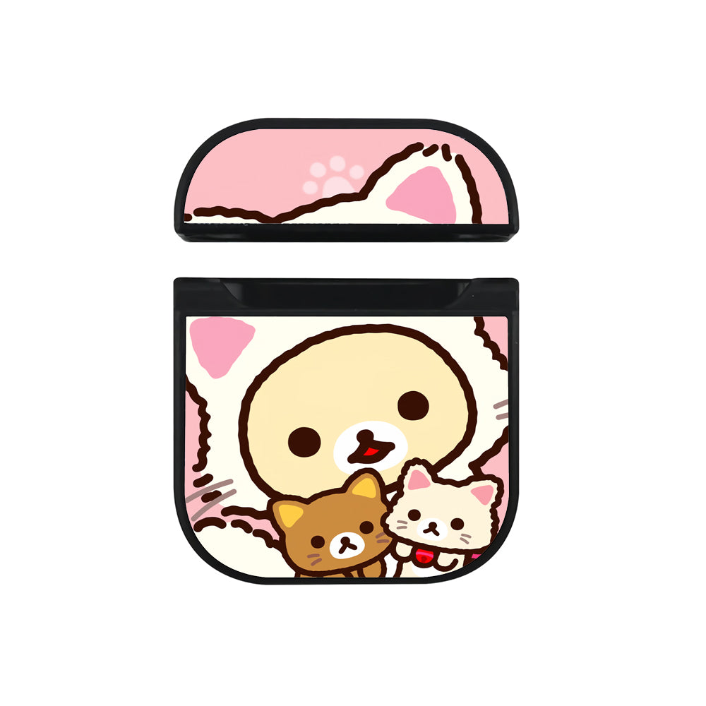 Rilakkuma Korilakkuma Cat Cosplay Hard Plastic Case Cover For Apple Airpods