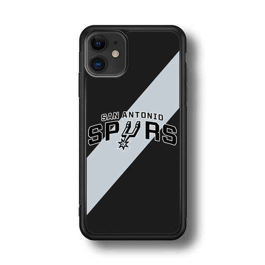 San Antonio Spurs Stripe Grey iPhone 11 Case