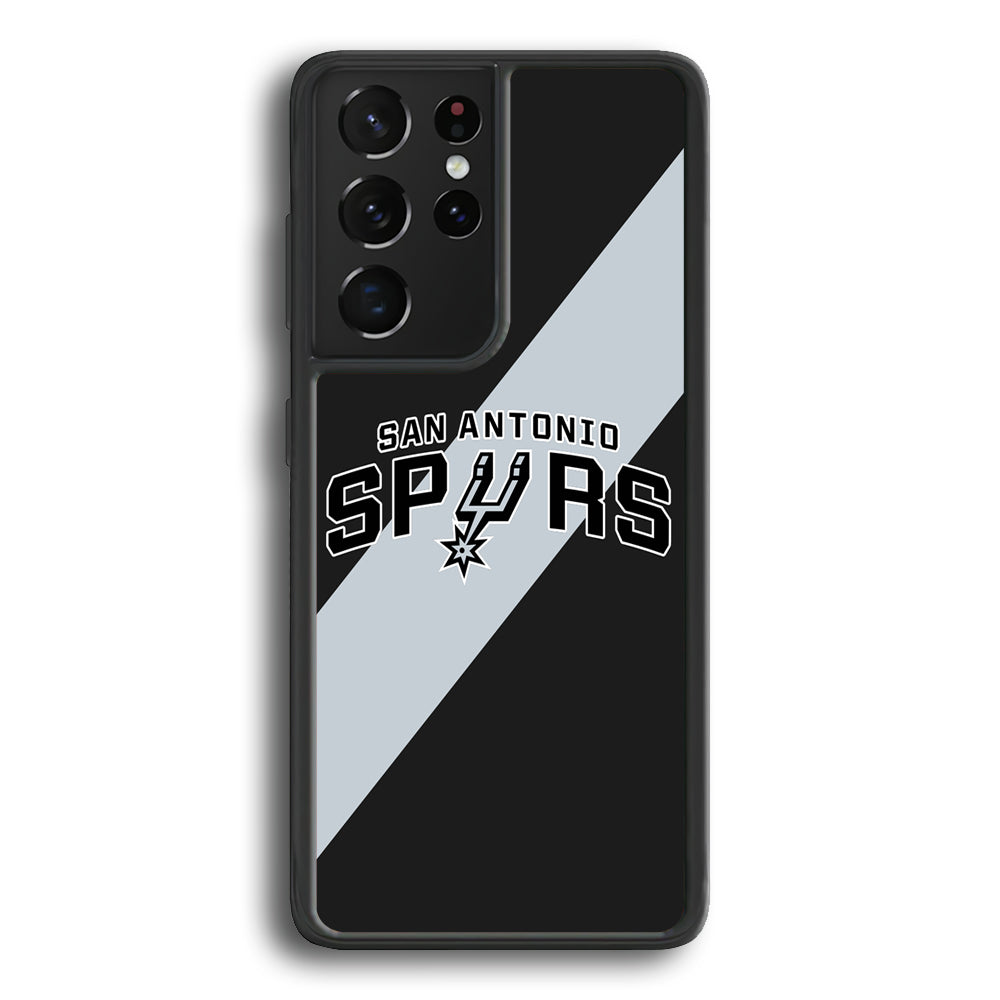 San Antonio Spurs Stripe Grey Samsung Galaxy S23 Ultra Case - Ezzystore