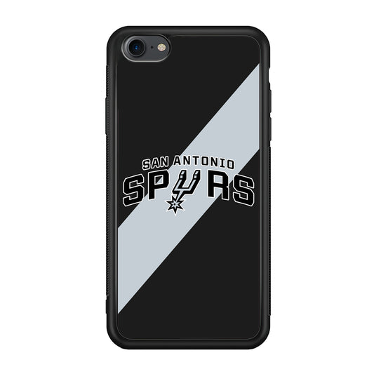 San Antonio Spurs Stripe Grey iPhone 8 Case