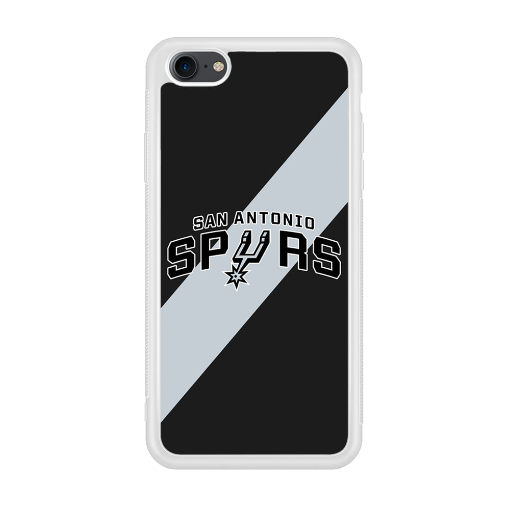 San Antonio Spurs Stripe Grey iPhone 8 Case