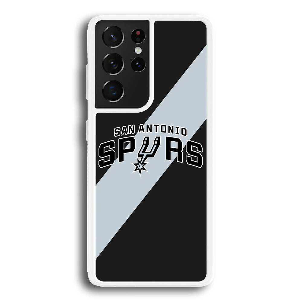 San Antonio Spurs Stripe Grey Samsung Galaxy S21 Ultra Case