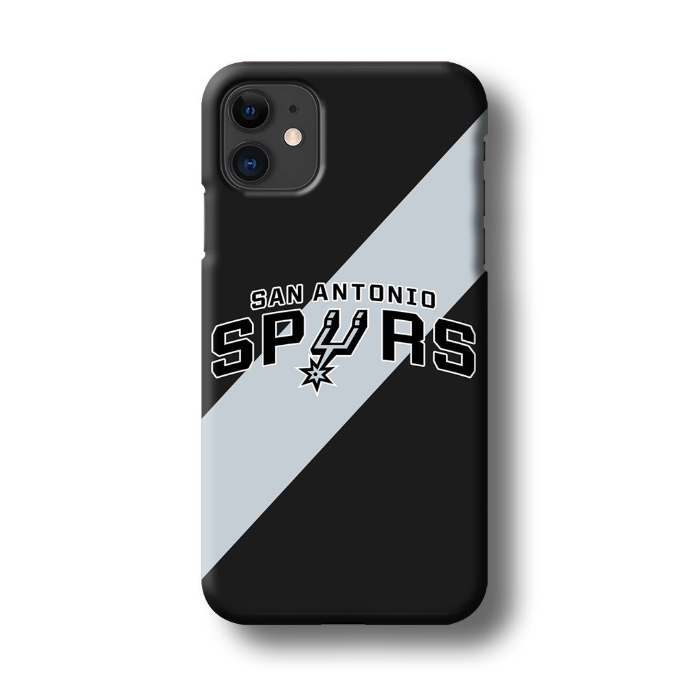San Antonio Spurs Stripe Grey iPhone 11 Case
