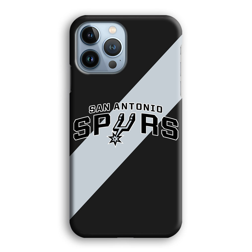 San Antonio Spurs Stripe Grey iPhone 14 Pro Case