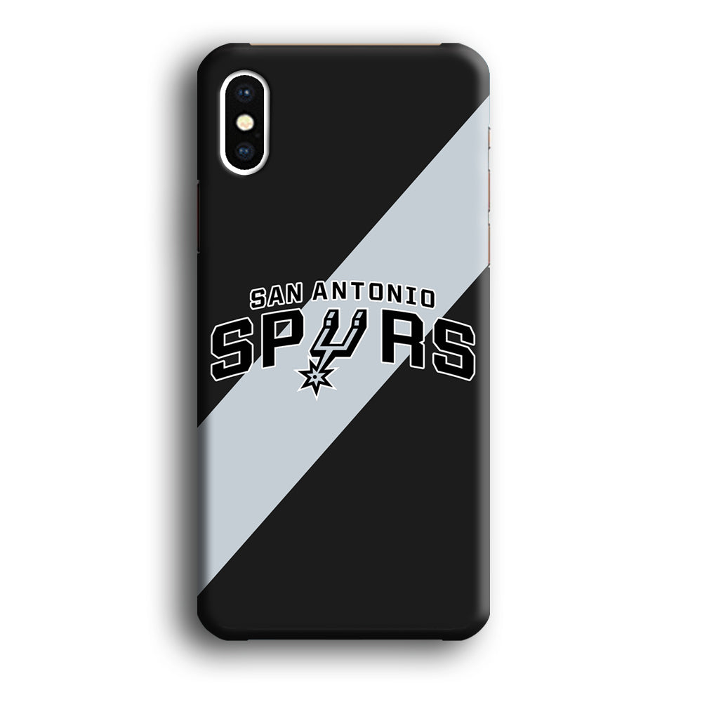 San Antonio Spurs Stripe Grey iPhone X Case