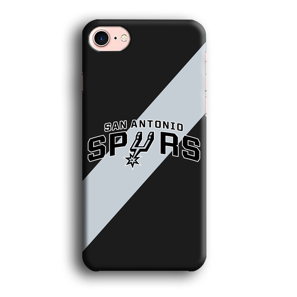 San Antonio Spurs Stripe Grey iPhone 8 Case