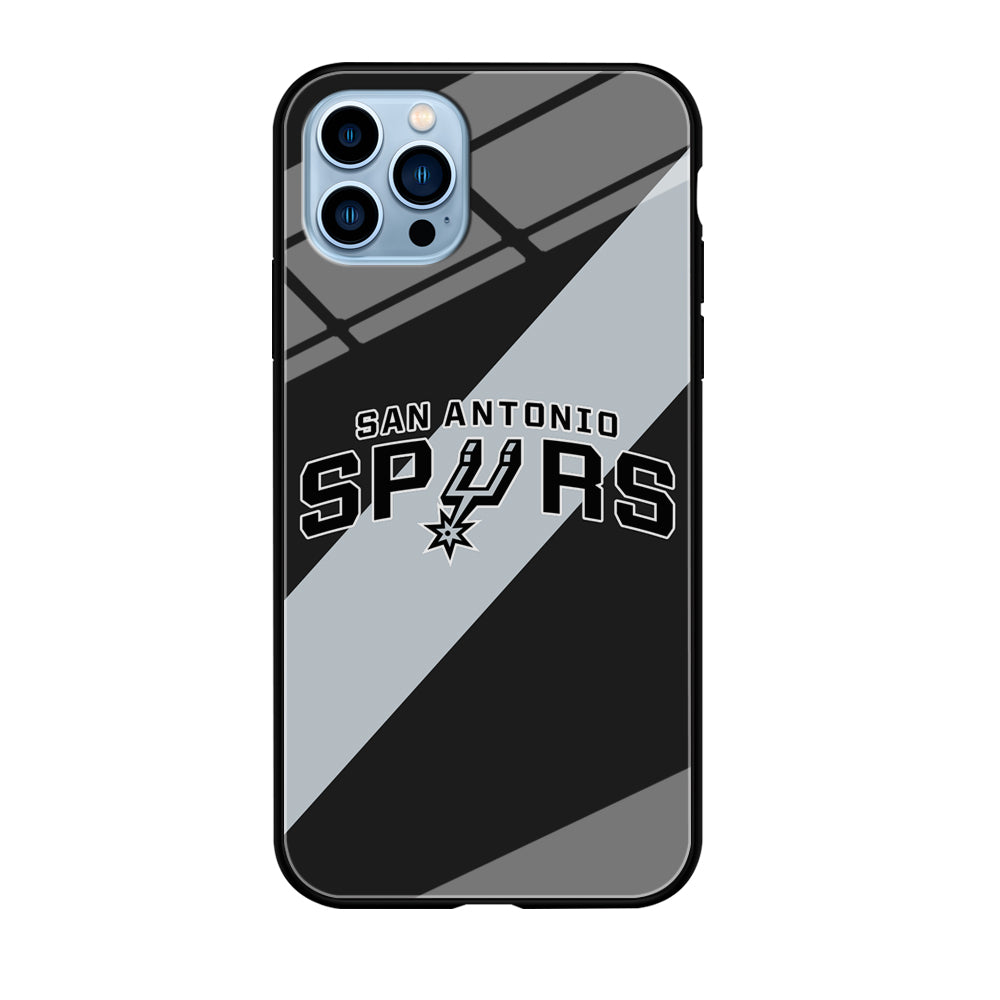 San Antonio Spurs Stripe Grey iPhone 12 Pro Max Case