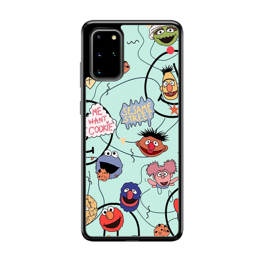 Sesame Street Word And Emoticon Samsung Galaxy S20 Plus Case