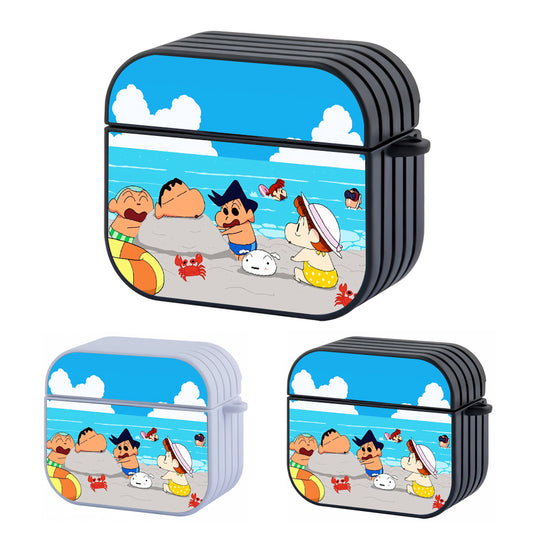 Shinchan And Friend Holiday Hard Plastic Case Cover For Apple Airpods 3